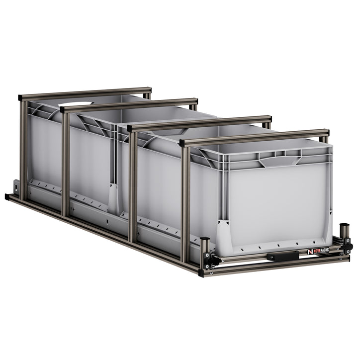 VT-serie – Uitschuifbaar rack – Achtergarage met bovenplank