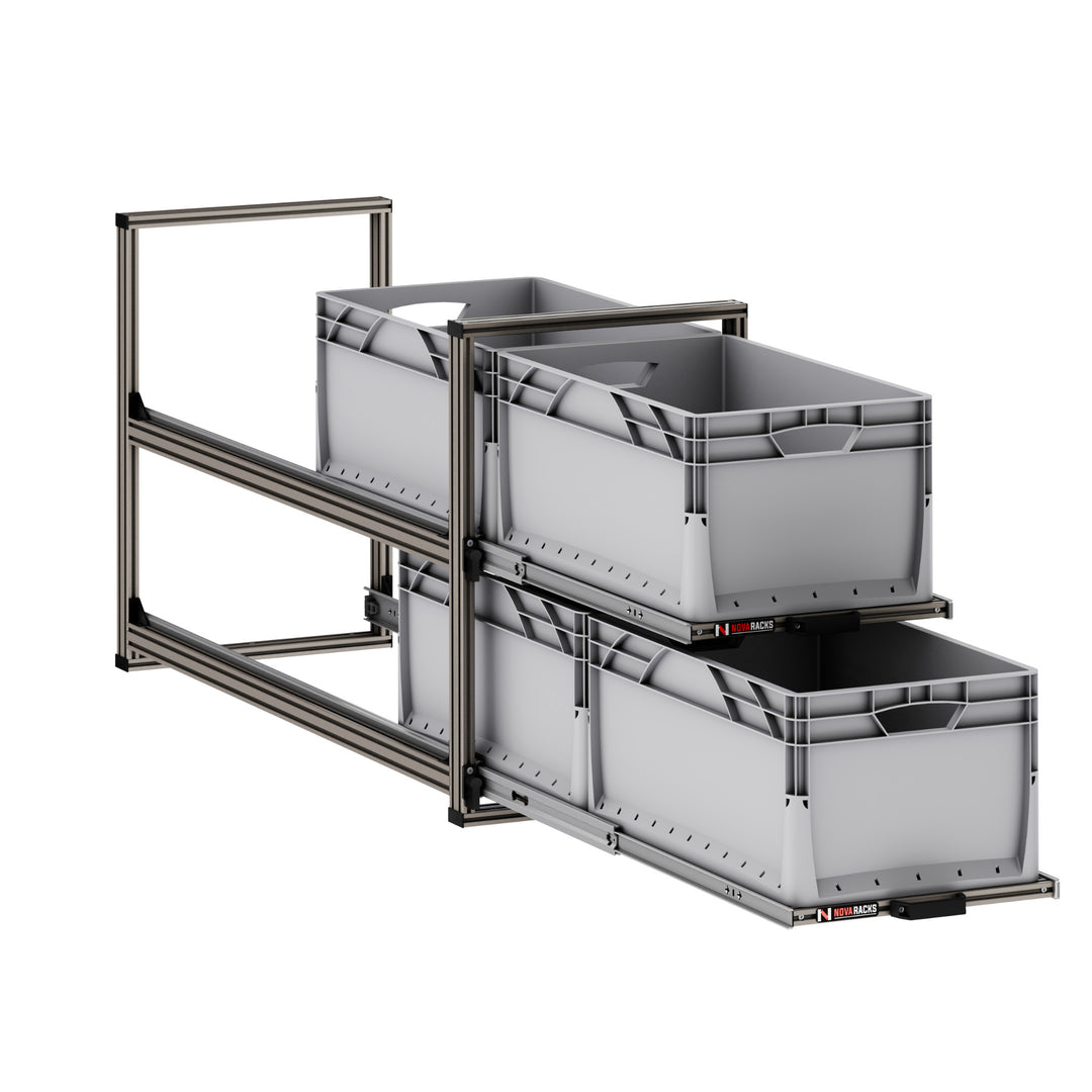 Série V – Rack coulissant – Soute arrière / fixation basse